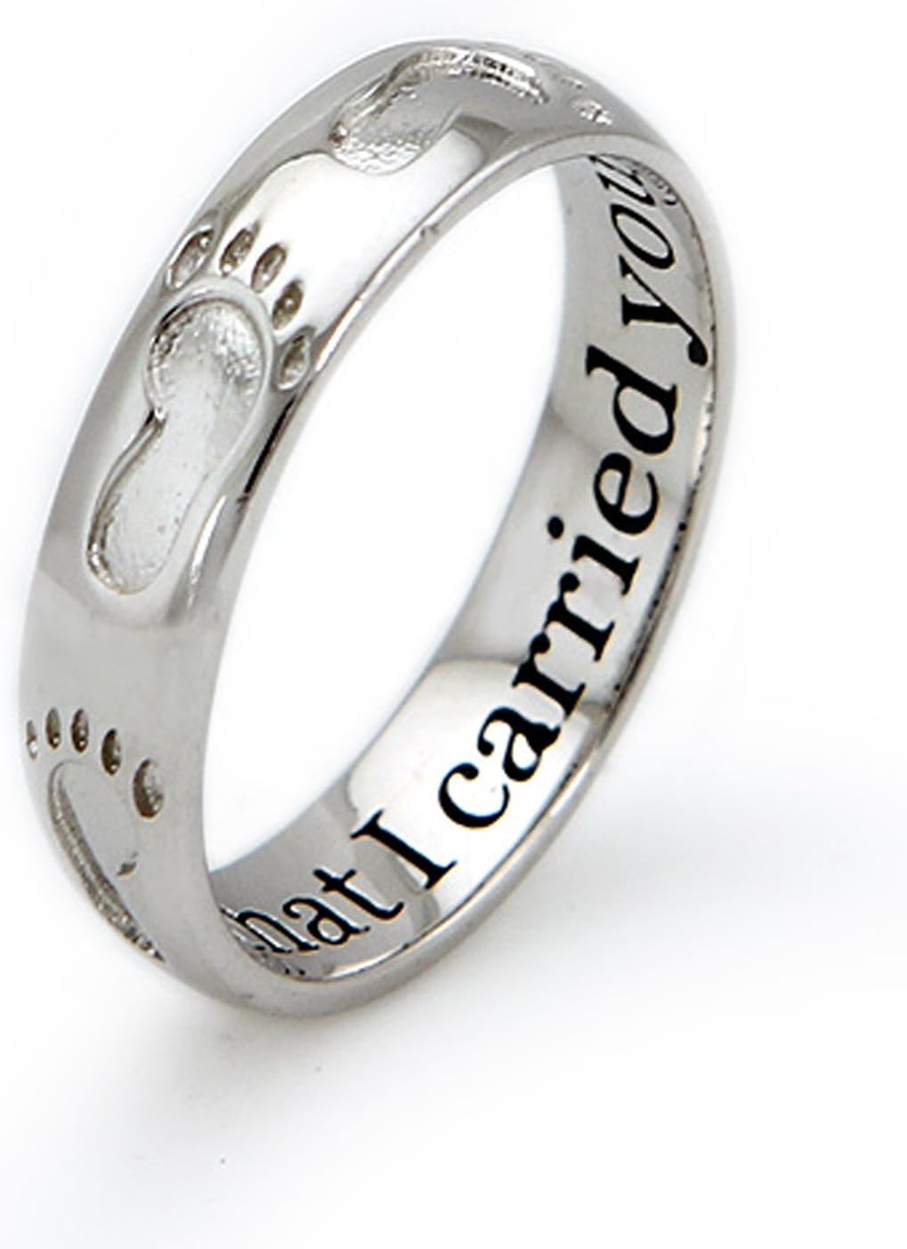 Tioneer Sterling Silver Footprints in The Sand Ring