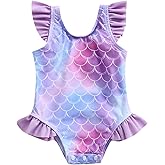 Aimaopao Baby Girls Swimsuit Infant Toddler Girl Bathing Suit Ruffle One Piece Beach Swimwear