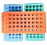 MUHWA Plastic Test Tube Rack with Silicone Pad