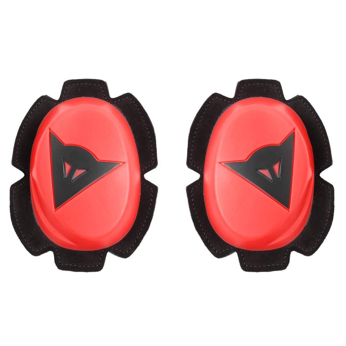 Dainese - Pista Knee Slider, Polyurethane Motorbike Knee Pads, Smooth Contact with Track and Asphalt, Motorcycle Slider with Velcro Closure, Red Fluo/Black