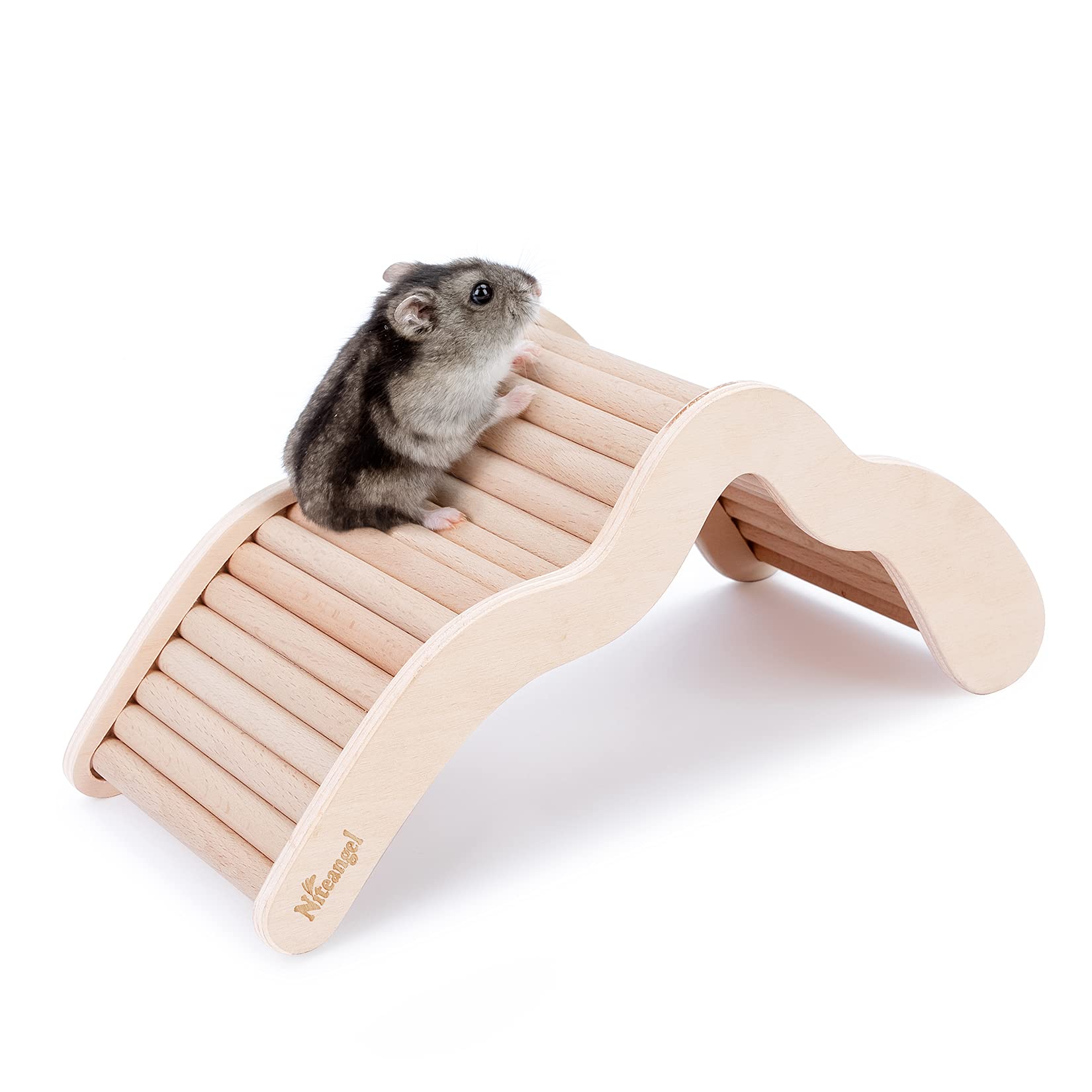 Niteangel Hamster Climbing Toy Wooden Ladder Bridge for Hamsters Gerbils Mice and Small Animals — image 1
