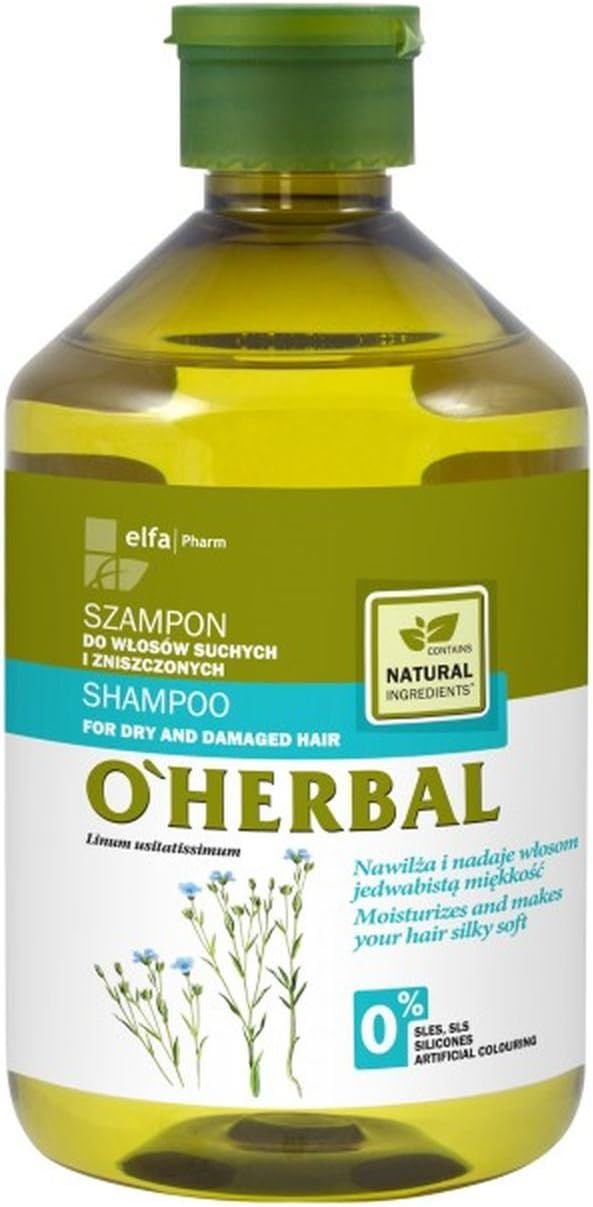 O'Herbal Shampoo for dry and damaged hair with flat extract, 600 g