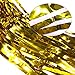 NPLUX 4PCS 3' X 8' Black and Gold Metallic Tinsel Foil Fringe Curtain for Wedding Birthday Christmas Party Decoration Backdrop