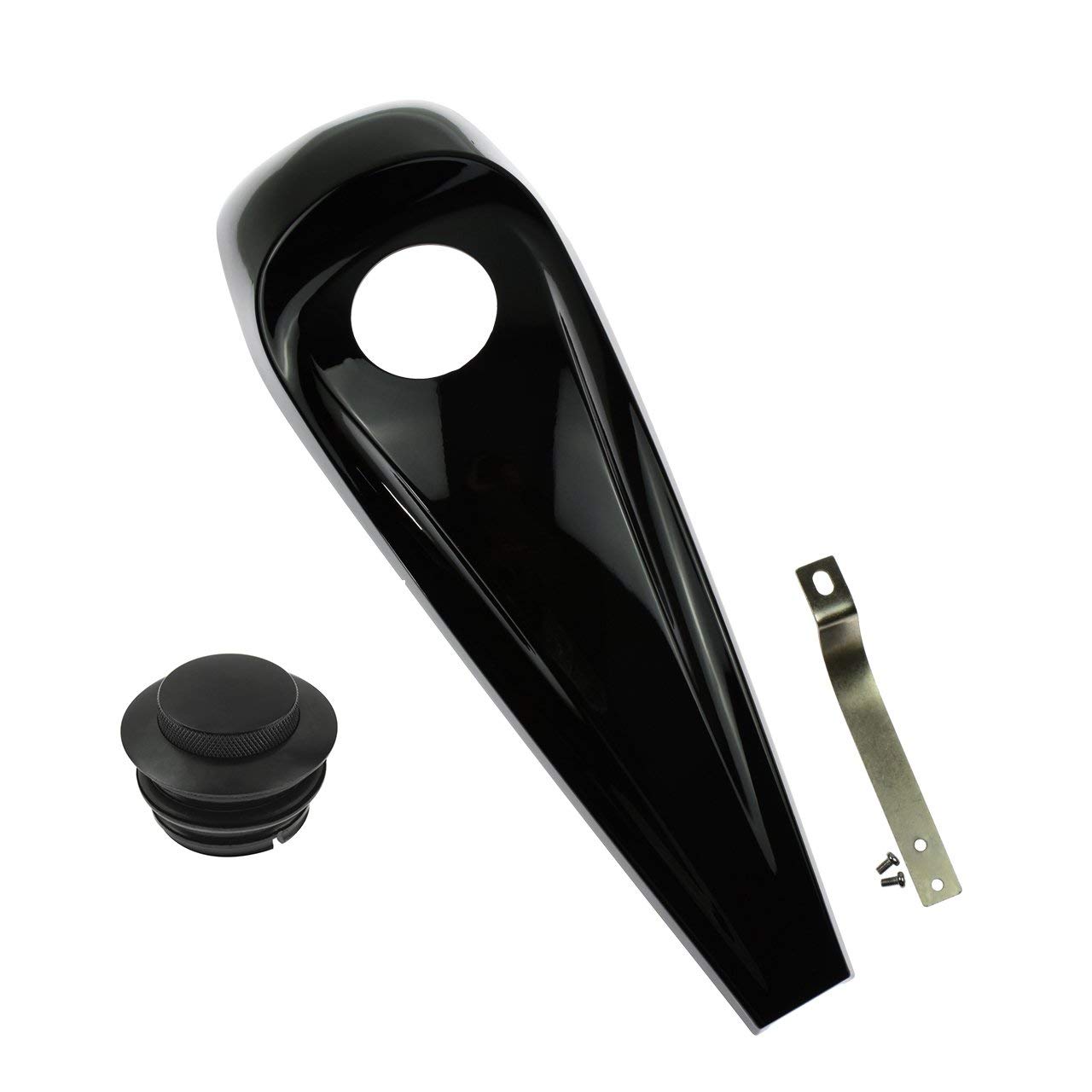 YHMTIVTU CNC Smooth Dash Fuel Console Cover and Gas Tank Cap for Harley Touring Model