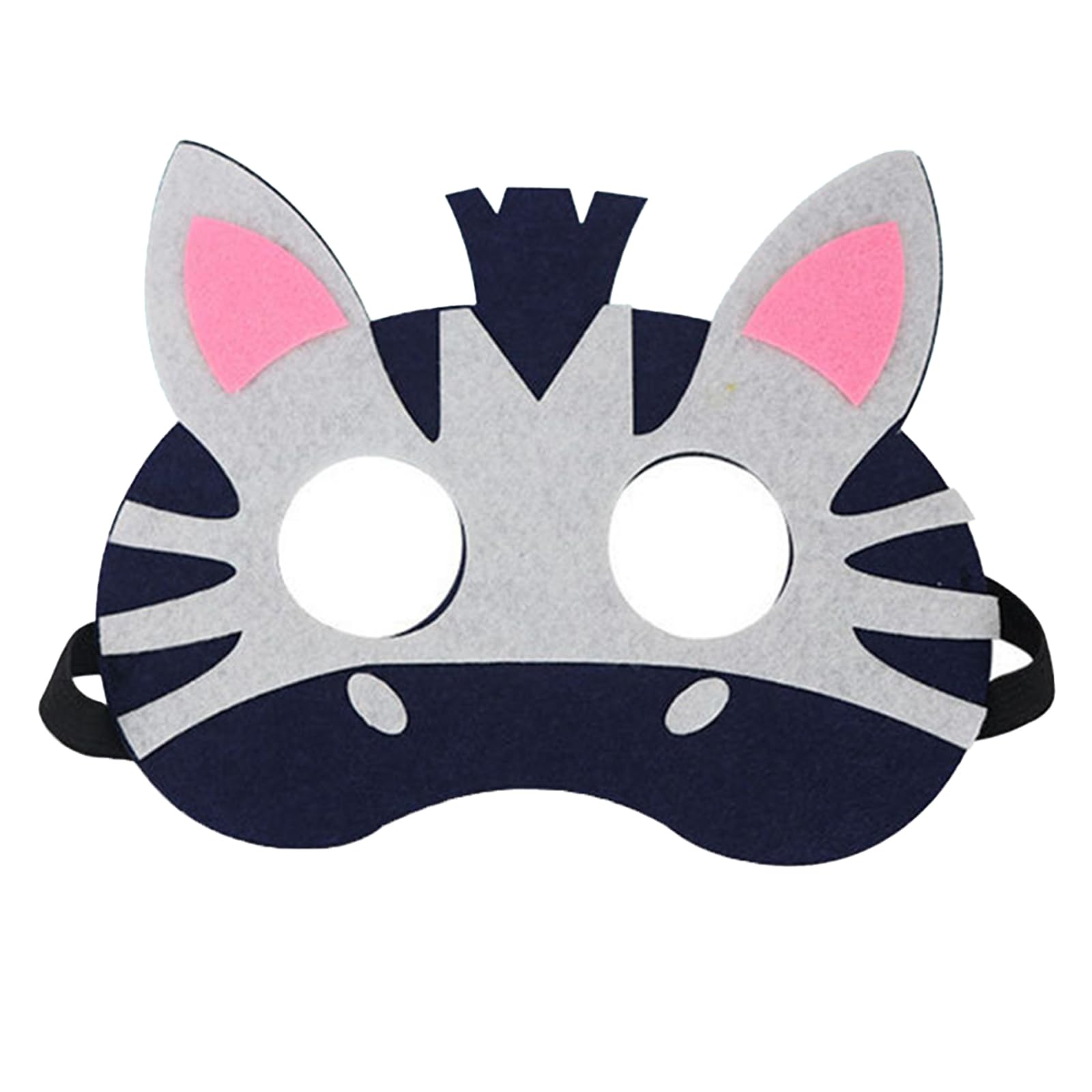 Jtnohx Felt Animal Masks, 10 Pcs Halloween Mask for Kids, Animal Costume for Birthday Party Supplies (Zebra Mask)