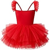 Tutu.kk Toddler Girls Ballet Leotard Sleeveless Back Cross Tutu Dresses Dance Leotard for Girls 1-8 Years
