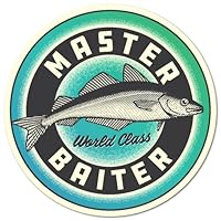 Master Baiter Fishing Sticker Angler, Off-Shore, Rod Reel