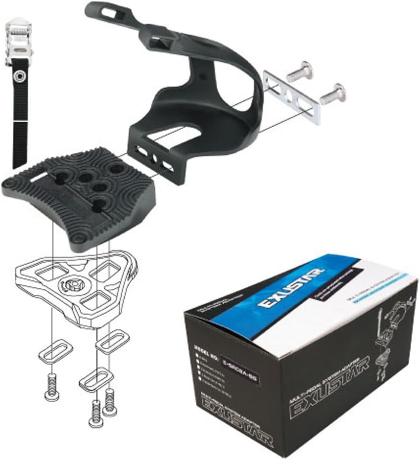 Clipless adapter pedal with toe clips Clearance