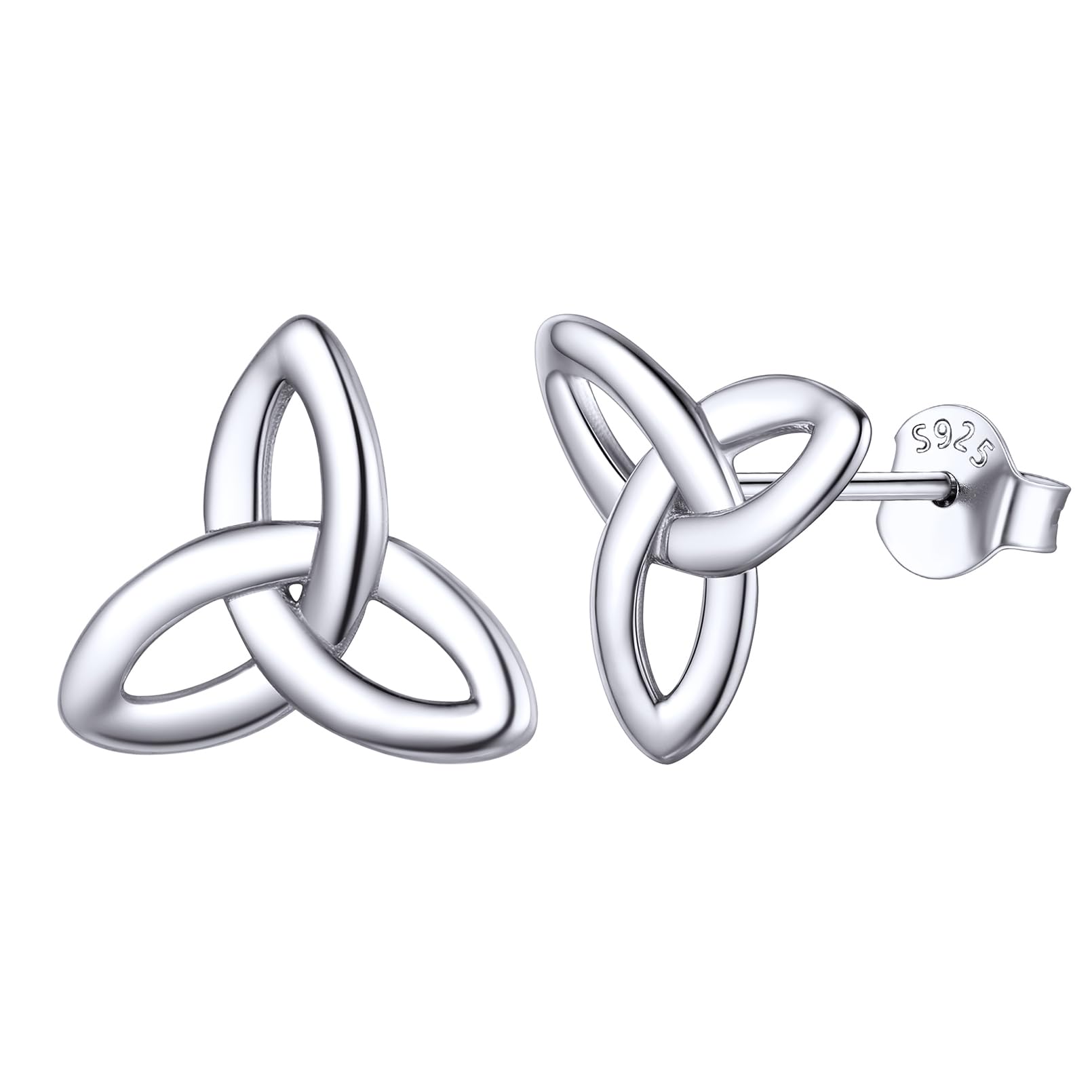 ChicSilver Earrings Women Sterling Silver Celtic Irish Knot Ear Studs Dainty Silver Stud Earring for Daughter Mother — image 1
