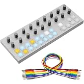 Torso Electronics T-1 Algorithmic Sequencer (White) Bundle with Hosa Technology Set of 8 Unbalanced Patch Cables 3.5mm TS to Same (3')