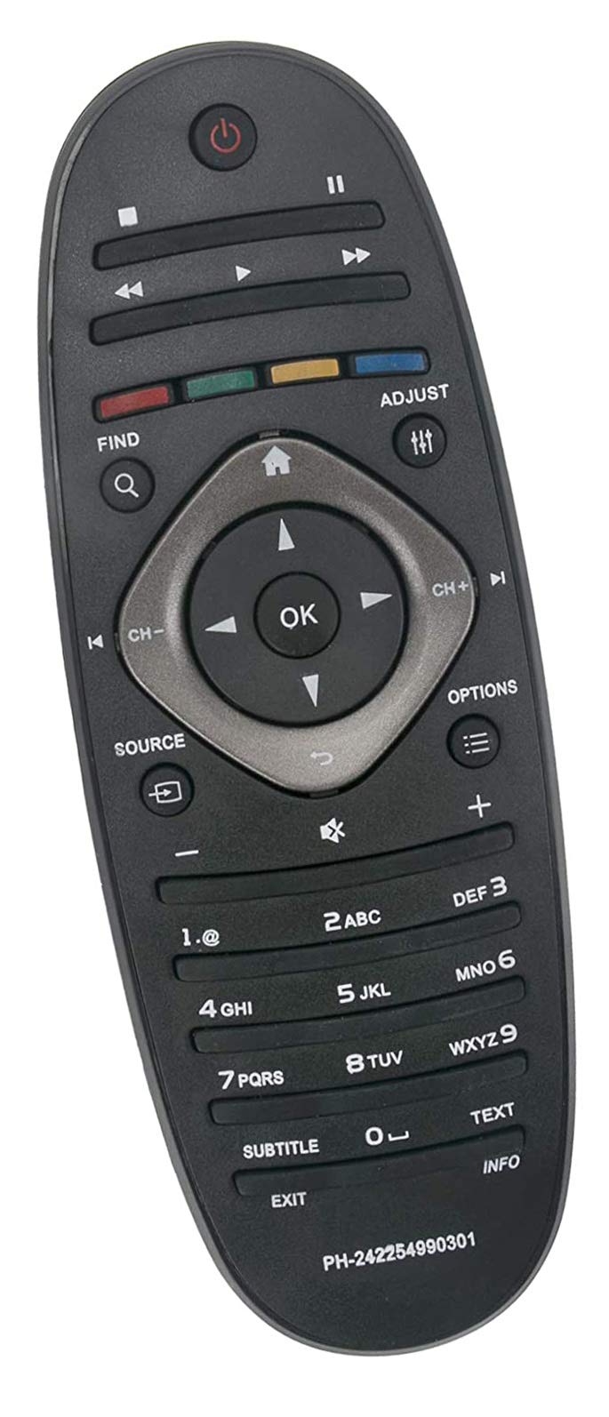 ALLIMITY 242254990301 Remote Control Replacement for Philips Smart TV 26PFL3606H/12 32PFL3506H/12 32PFL5406H/12 42PFL3606H/12 47PFL4606H/12 22PFL3206H/12 32PFL6606K/02 40PFL5606H/12