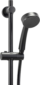Croydex Presion Matte Black Shower Riser Rail Kit 68cm 1.5m Hose view 2