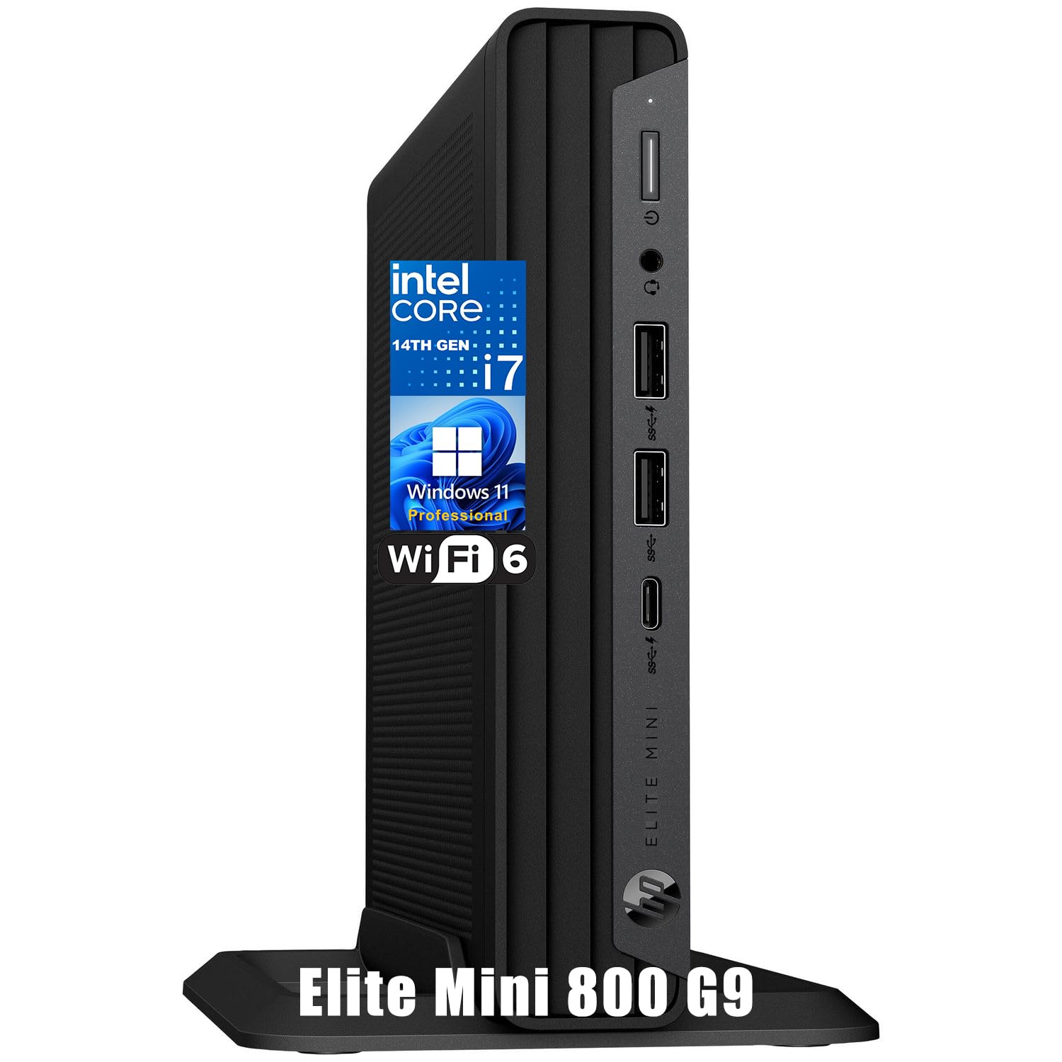 HP Elite Mini 800 G9 Business Desktop Computer, 14th Gen Intel 20-Core i7-14700 up to 5.4GHz, 32GB DDR5 RAM, 1TB PCIe SSD, WiFi 6, Bluetooth, Type-C, Keyboard and Mouse, Windows 11 Pro, AZ-XUT