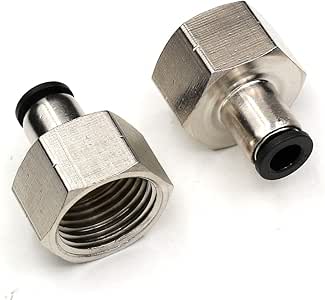 fittings connect tubing air push inch lock quick npt od pcf female