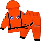 Pezhiqun Toddler Kids Boys Royal Prince Charming Uniforms Baby Police Astronaut Outfit Halloween Prison Cosplay Costume