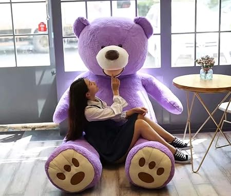 Amazon Milee クマぬいぐるみ 250cm 可愛いくま 抱き枕 クマ縫い包み プレゼント イベント お祝い ふわふわぬいぐるみ ソフト 可愛いぬいぐるみ パープル ぬいぐるみ おもちゃ