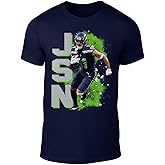 DTGVirgil Seattle Smith Njigba Spray Paint Style Throwback Style T-Shirt Men's Adult