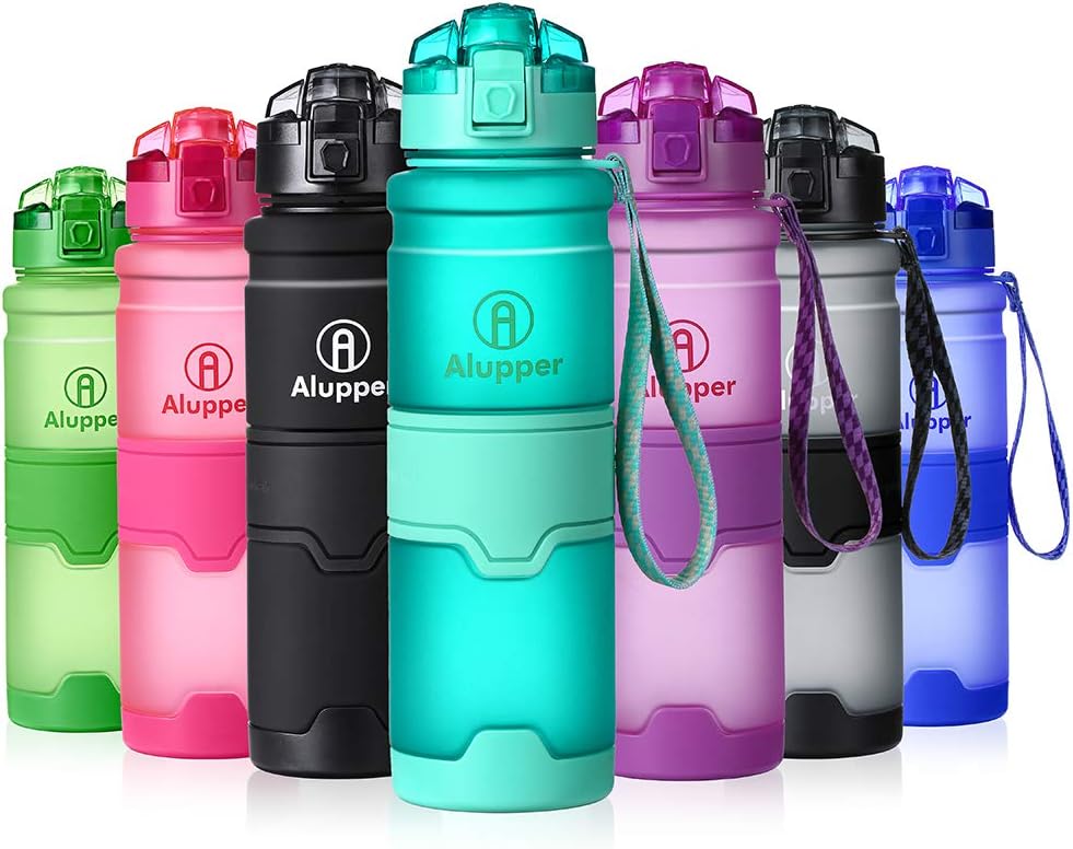 Water Bottle- Tritan Bottles for Kids/Adult- Leak Proof, Eco-Friendly Portable Sports Bottles with Filter, Flip Top Lid, Pop Opens with 1-Click - Reusable,BPA-Free (36OZ-1000ML, Light Blue)