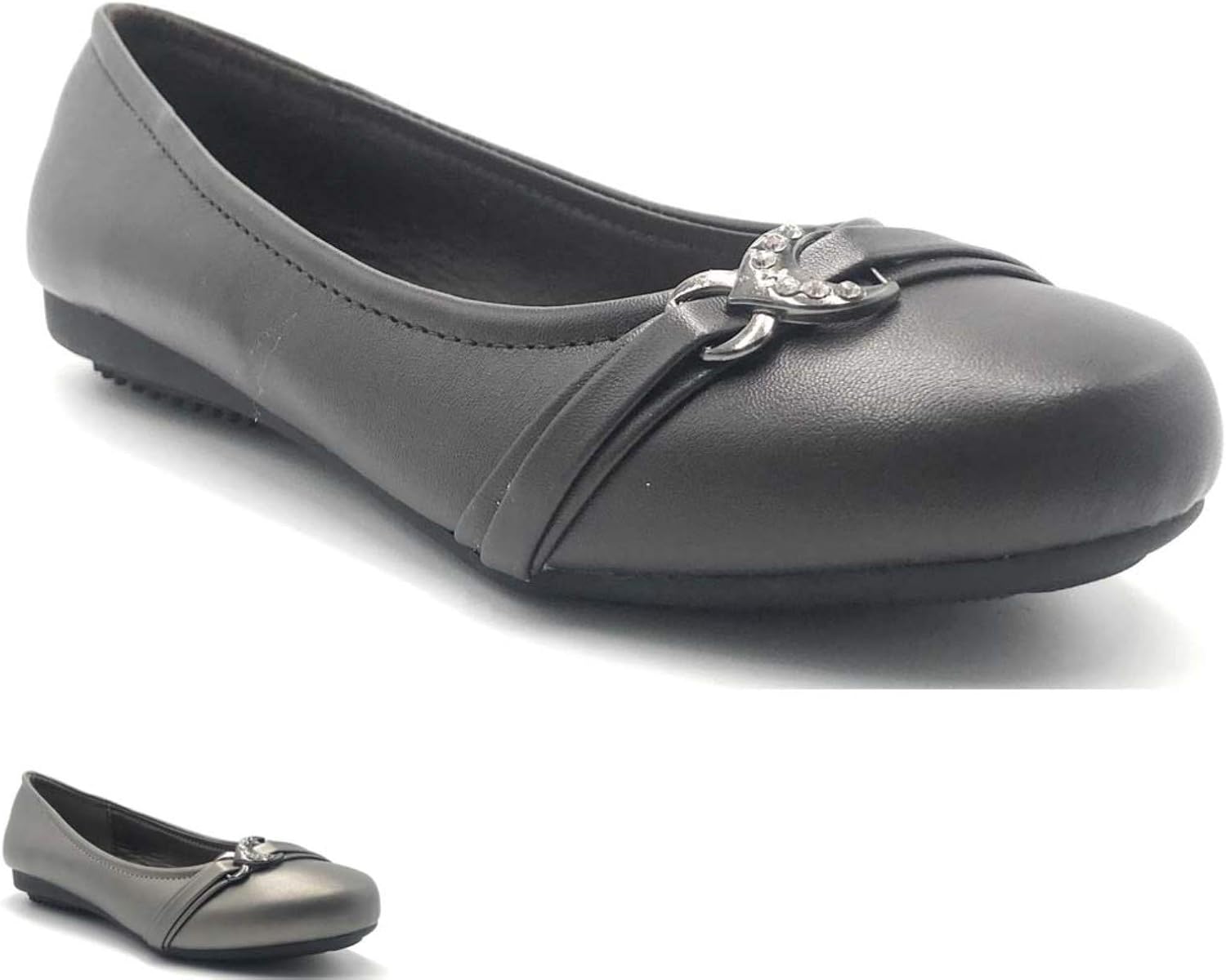 trendy black flat shoes