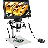 ANNLOV 7 inch LCD Digital Microscope 50-1200X Maginfication 1080P USB Video Microscope Camera with Wired Remote 10 Adjustable