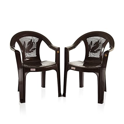 Varmora Medium Back Chair Set of 2 (Vermo - Brown)