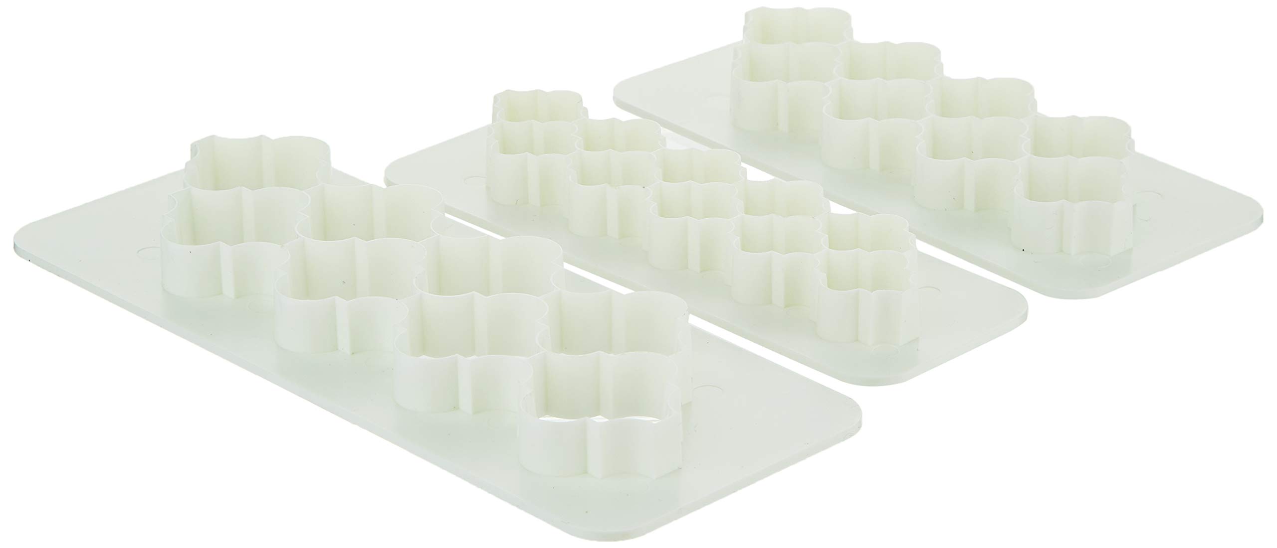 PME GMC184 Geometric Multicutters for Cake Design-Moroccan Lantern-Small, Medium & Large Size, Set of 3, ABS Plastic, White