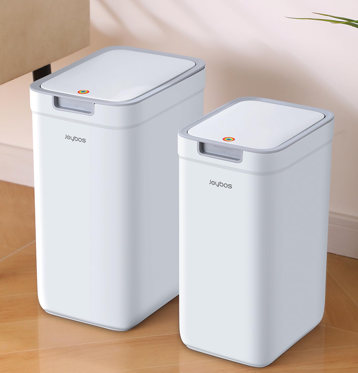 funest Bathroom Trash Can with Lid, 2 Pack Small Garbage Can for ...