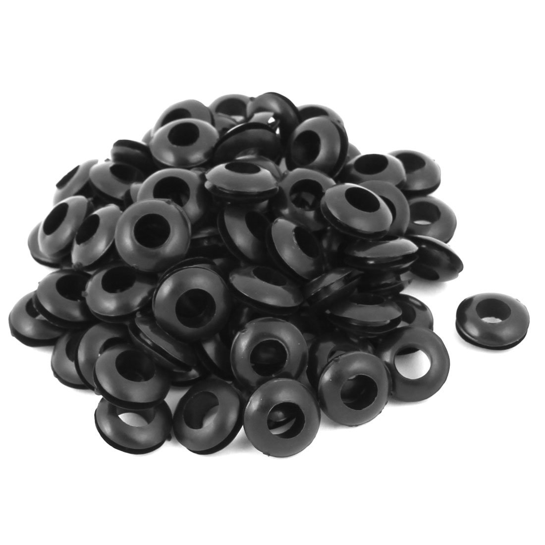 sourcingmap A16031900ux0039 Rubber Armature Bar Electric Cable Protector Ring Wiring Grommets 8 mm Inner Diameter 80pcs Black (Pack of 80)