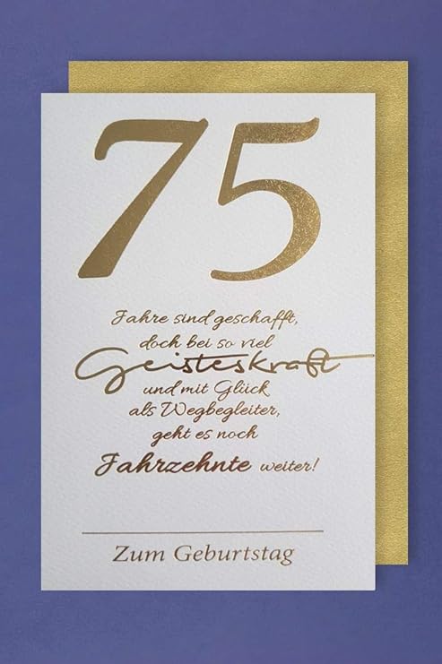 Carte D Anniversaire Pour 75 Ans Impression En Aluminium 16 X 11 Cm Amazon Fr Cuisine Maison