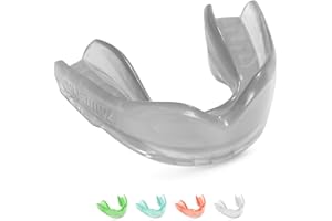 SafeJawz Elements Dual Layer Mouthguard Premium Protection Adults and Junior Gum Shield with Case for Boxing, MMA, Rugby, Martial Arts, Judo and All Contact Sports