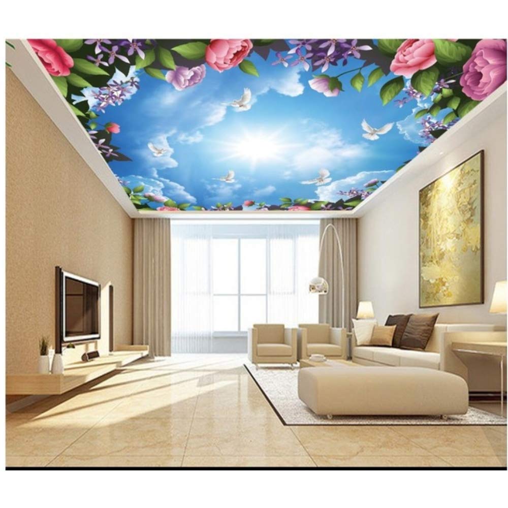 Amazon Com Pbldb 3d Wallpaper Custom 3d Ceiling Wallpaper Murals