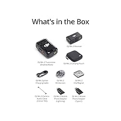 DJI Mic 2 (1 TX + 1 RX), Wireless Microphone with