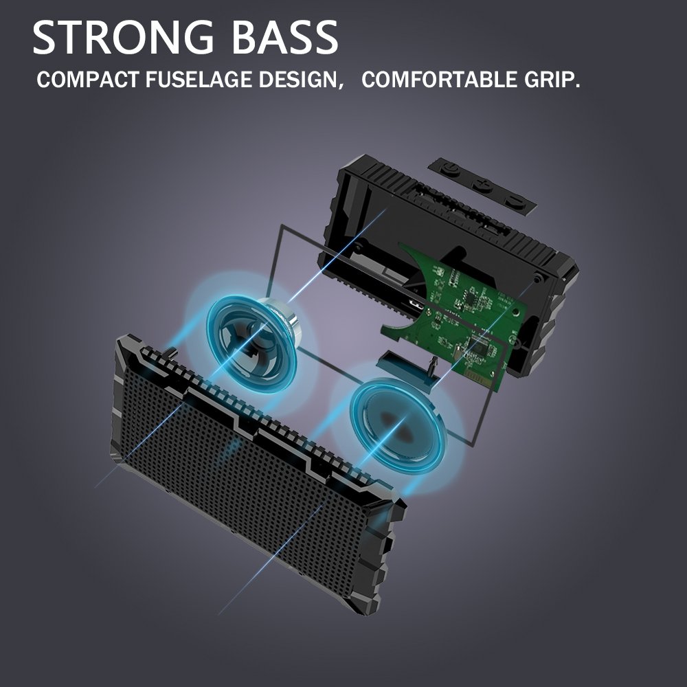 YILON Mon Président F011 Portable Bluetooth Haut-Parleur Portable Extérieure Haut-Parleur Étanche Haut-Parleur Mini Haut-Parleur 5W IP67 étanche Convient pour le voyage, mains libres, compatible avec Android, Windows, Haut-parleurs sans fil