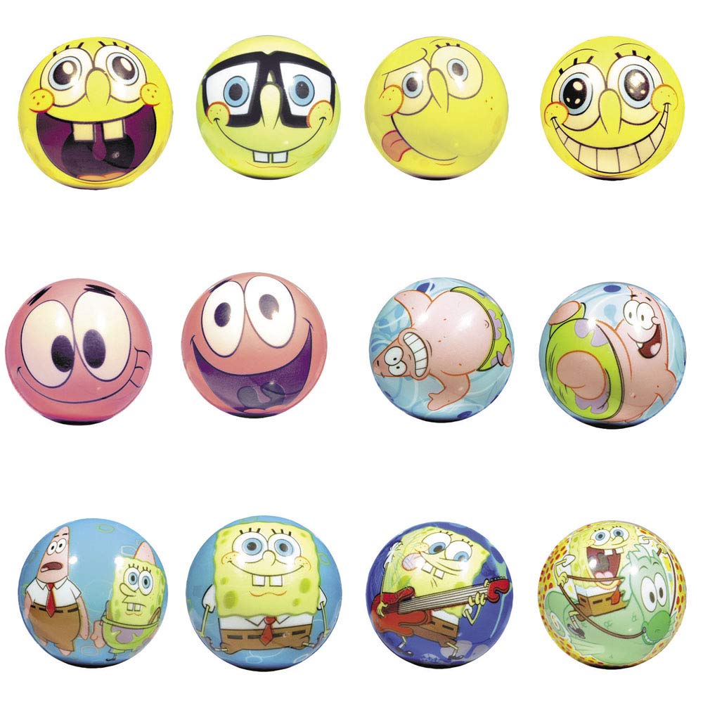50 SpongeBob Square Pants Foam Balls Approximately 2"