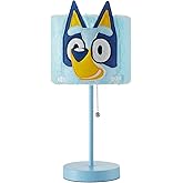 Idea Nuova Bluey Figural Table Lamp with Soft Plush Shade, Kids Bedroom & Nursery Night Light,Cute Bluey Character Decor for Kids,Ideal for Playrooms & Reading Nooks