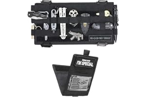 WYNEX Molle Visor Panel Organizer, Tactical Car Sun Visor Cover Molle Webbing Compatible Elastic Slots Vehicle Visor Storage 