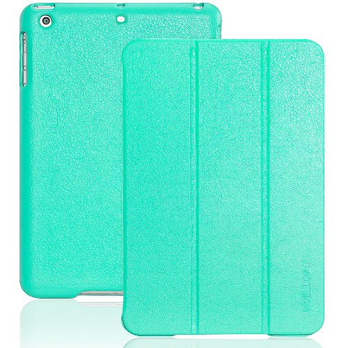 iPad mini case, INVELLOP Teal/Turquoise Leatherette Case Cover for Apple iPad mini/iPad mini 2/iPad mini 3 (Teal/Turquoise)