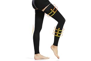 Ailaka Medical Compression Stockings for Women Men, Thigh High Footless 20-30mmHg Graduated Compression Socks with Silicone Band for Varicose Veins, Edema, Post-Surgery