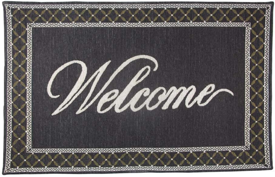 GRECUTE Entrance Mat for Lobbies and Indoor Entrance ways Shoes Scraper, Door Carpet Non-slip Doormat (20'' x 32'', grey)