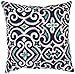 Pillow Perfect Blue/White Damask 18-Inch Throw Pillow
