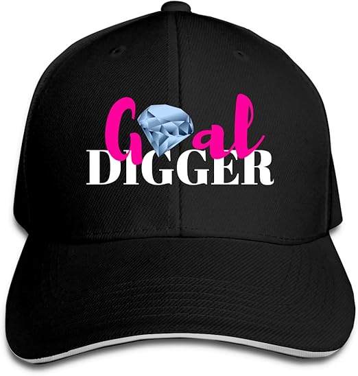 Goal Digger1 Unisex Sandwich Cap Baseball Cap Black at Amazon Men’s