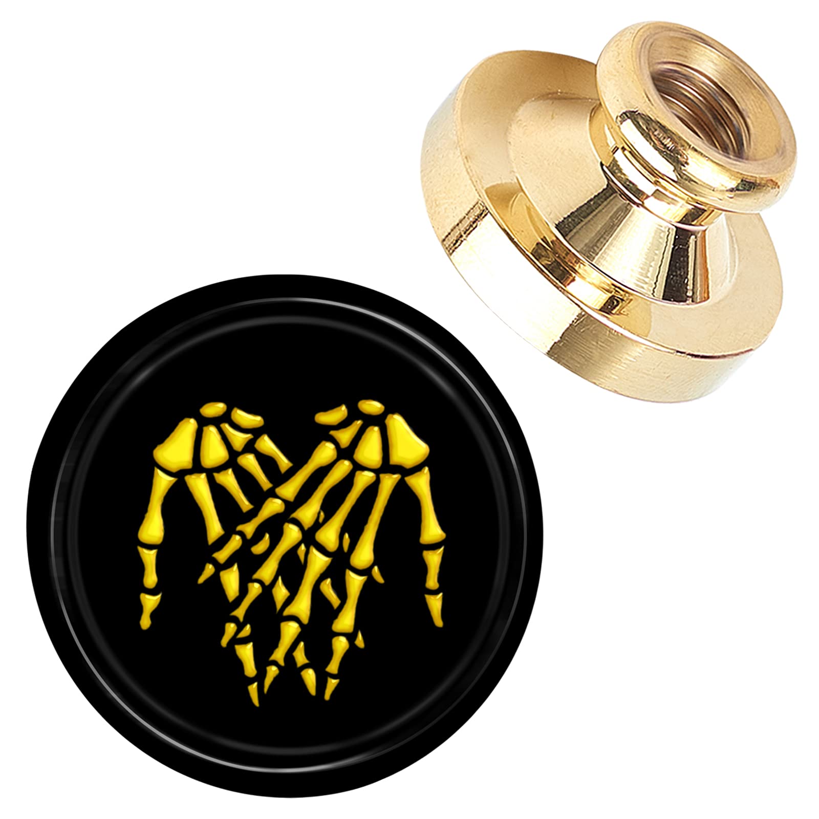 CRASPIRE Wax Seal Stamp Head Skull Removable Sealing Brass Stamp Head Only for Creative Gift Envelopes Invitations Cards Decoration