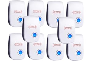 WYEWYE Mouse Repellent 10 Pack Ultrasonic Pest Repeller, Pest Control Electronic Plug for Insects, Mice & Spider, Mosquito Repellent Indoor for Home, Office, Warehouse, Hotel, Garage,in Indoor Pest Control