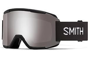 SMITH Squad Goggles with ChromaPop Lens – Performance Snowsports Goggles with Replaceable Lens for Skiing & Snowboarding – for Men & Women – Black + ChromaPop Sun Platinum Mirror