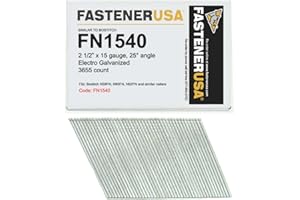 FASTENERUSA 2-1/2" Angle Finish Nails 15GA GALV 3,655ct