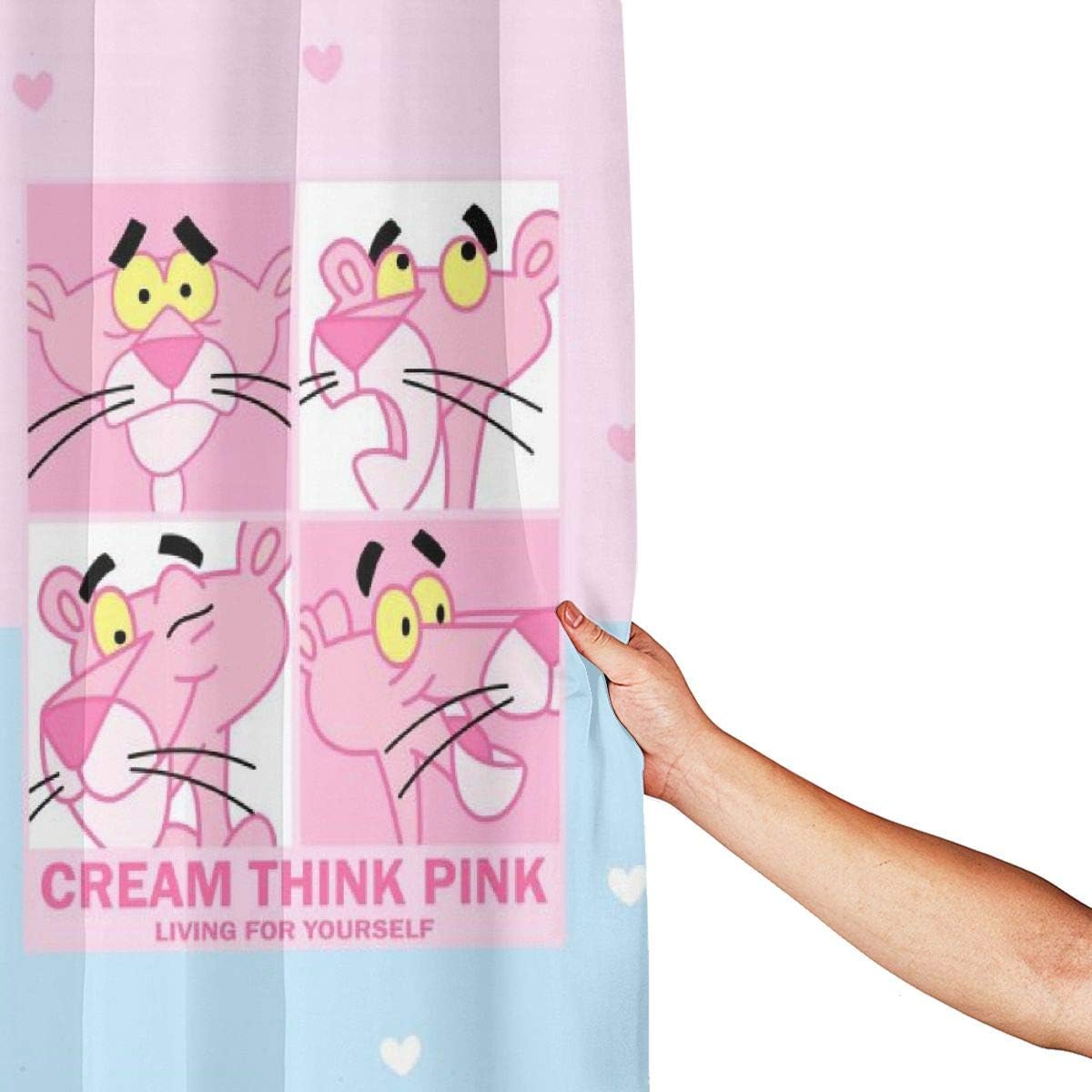 Amazon Co Jp ピンクパンサーの壁紙 シャワーカーテン 防カビ 防水 おしゃれ かわいい 浴室カーテン 軽量 速乾 取付簡単 122x1cm ホーム キッチン