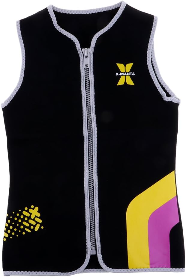 Tongina Wetsuit Vest Top Premium Neoprene 3mm Sleeveless Front Zipper for Women Diving Surfing Swimming Snorkeling