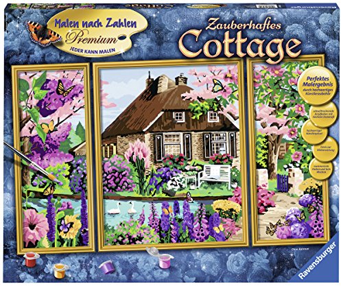 Ravensburger Malen nach Zahlen 28982 - Zauberhaftes Cottage - Für Erwachsene und Kinder ab 14 Jahren