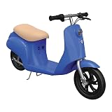 Razor Electric Retro Scooter for Ages 8+, 170 lb Max Weight, Blue, w/ 250W Motor, 12.5” Tires & 24V Battery, Up to 15 MPH, Pocket Mod – Lightweight Ride On Motorcycle Bike for Young and Teen Riders