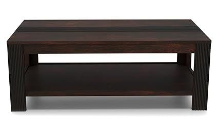 Urban Ladder Striado Solid Wood Coffee Table (Mahogany)